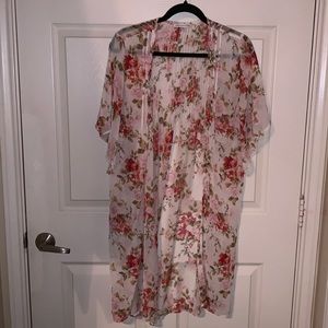 Floral kimono cardigan.